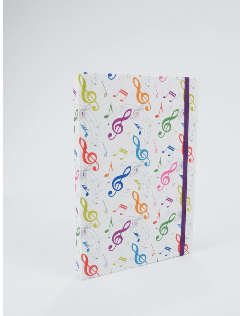 Notebook Treble Clef Colourful A5