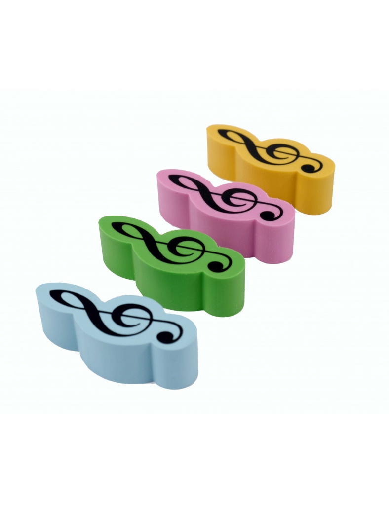 Eraser-Set Treble Clef Colourful