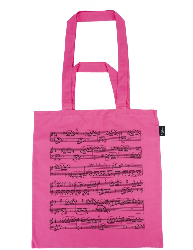 Tote Bag Sheet Music Pink