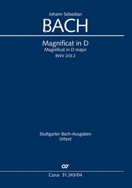 Magnificat in D, BWV 243.2 mit den Einlagesätzen BWV 243.1/A-D