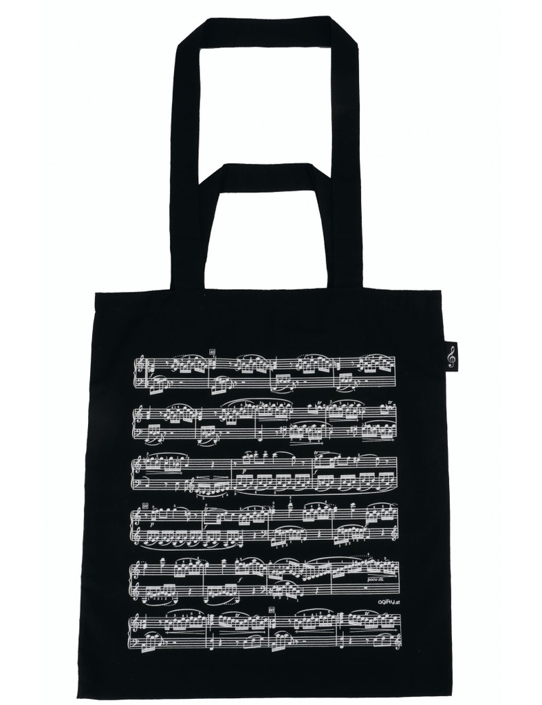 Tote Bag Sheet Music Black