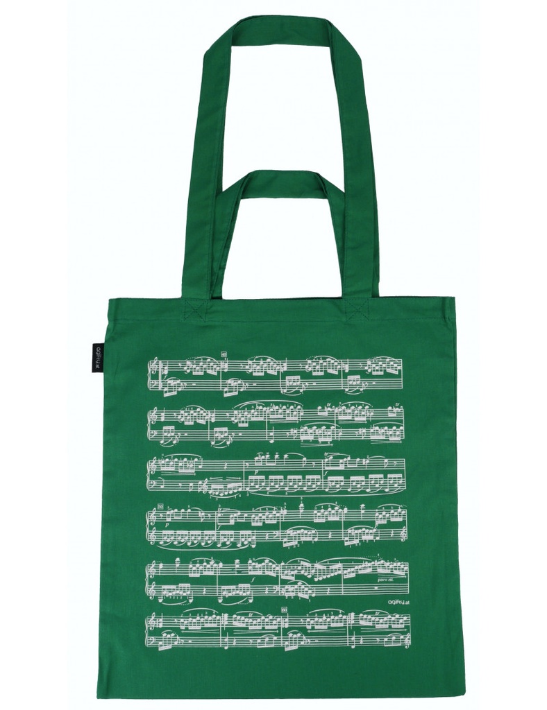 Tote Bag Sheet Music Green