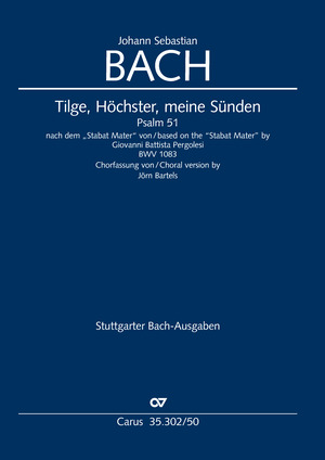 Psalm 51 Tilge, Höchster, meine Sünden, BWV 1083 - Ausgabe SATB