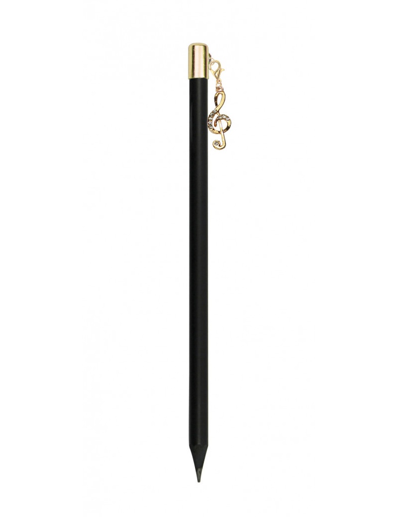 Pencil with Treble Clef-Charm Golden