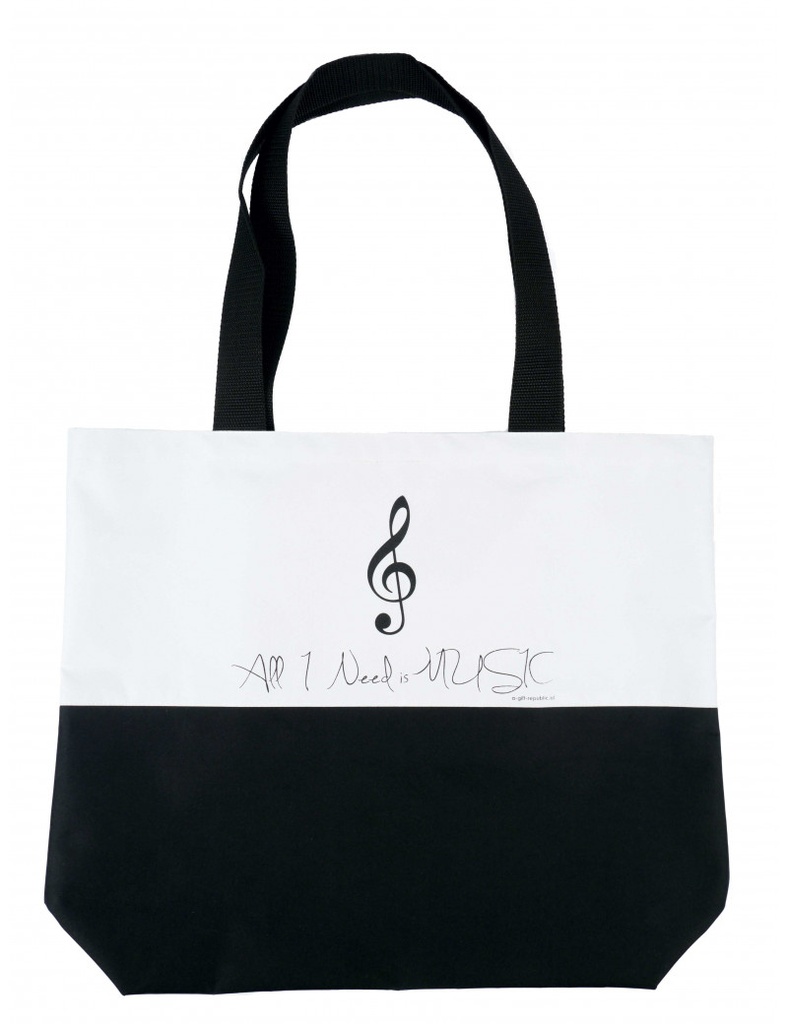 City Shopper Treble Clef "All I need is Music"