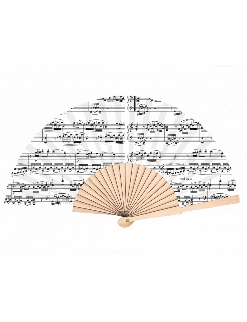 Hand Fan Sheet Music White