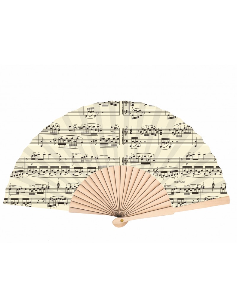 Hand Fan Sheet Music Creme