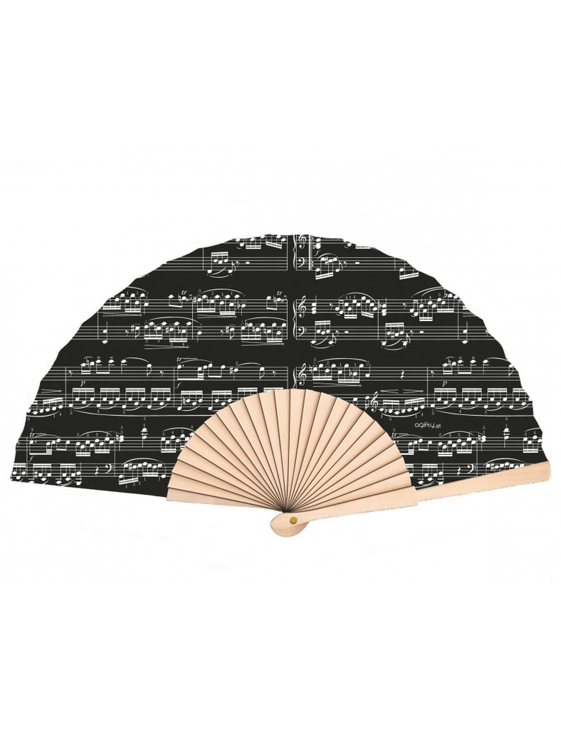 Hand Fan Sheet Music Black