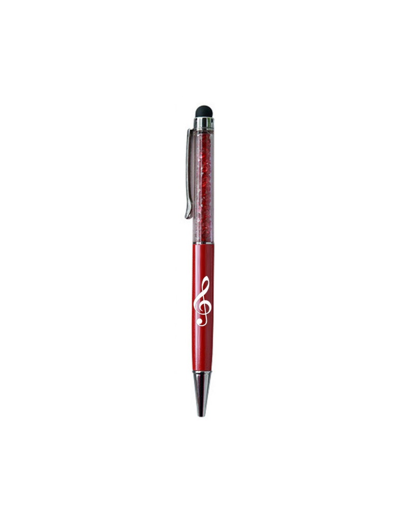 Ball Point Treble Clef Red/Crystal