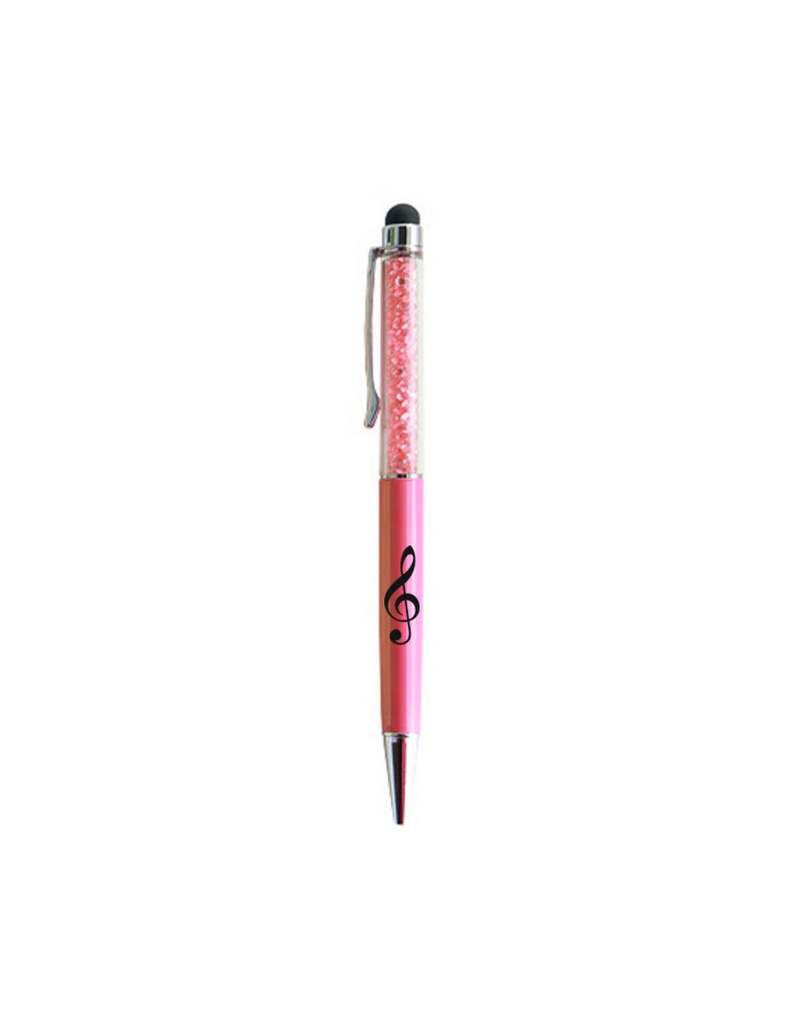 Ball Point Treble Clef Pink/Crystal