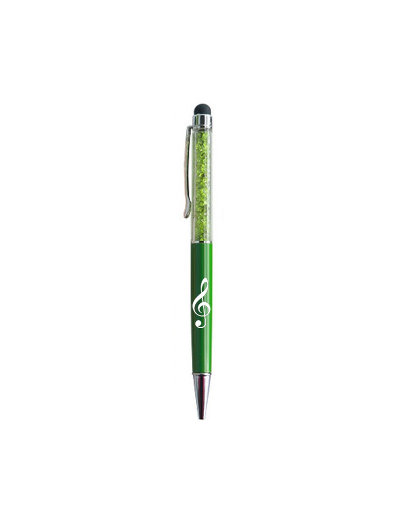 Ball Point Treble Clef Green/Crystal