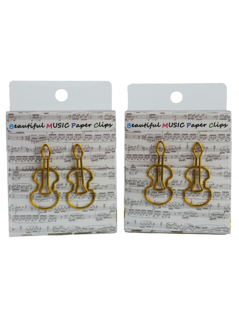 Paper Clip Violin Golden