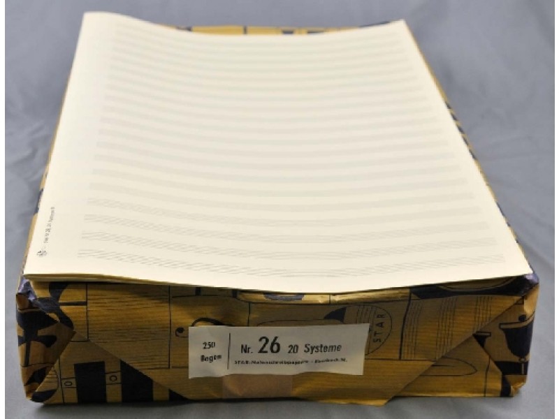 Notenpapier Großquart - 20 linig