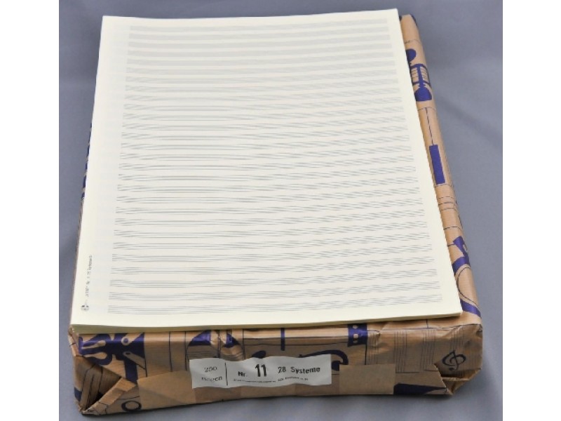 Notenpapier Großquart - 28 linig