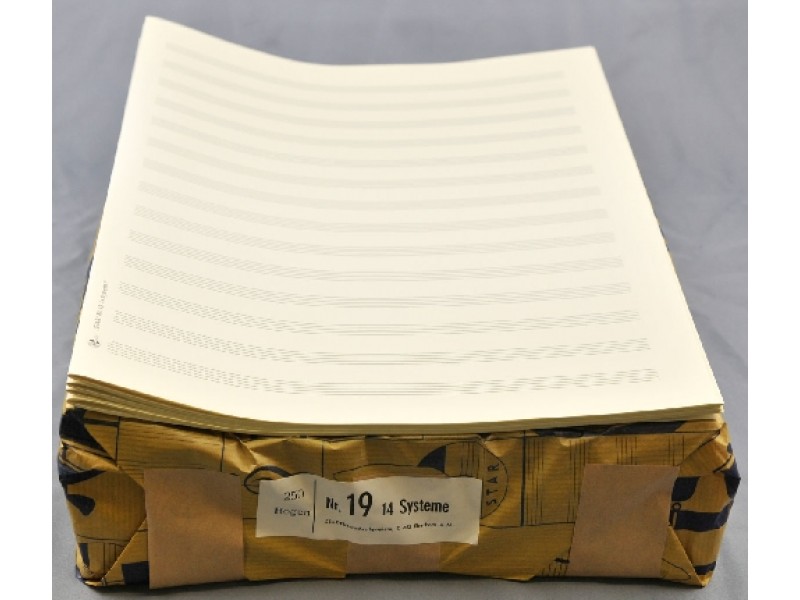 Notenpapier Großquart - 14 linig