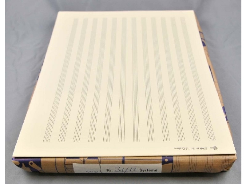 Notenpapier Großquart - Quer 12 linig
