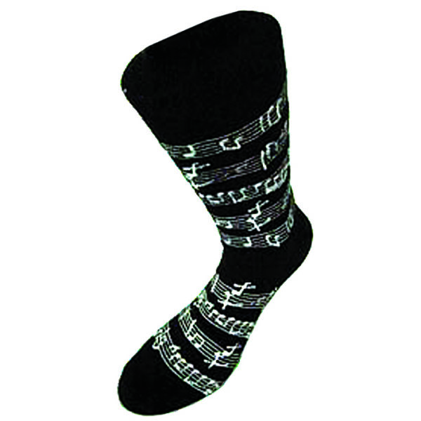 Herrensocken Notenblatt schwarz