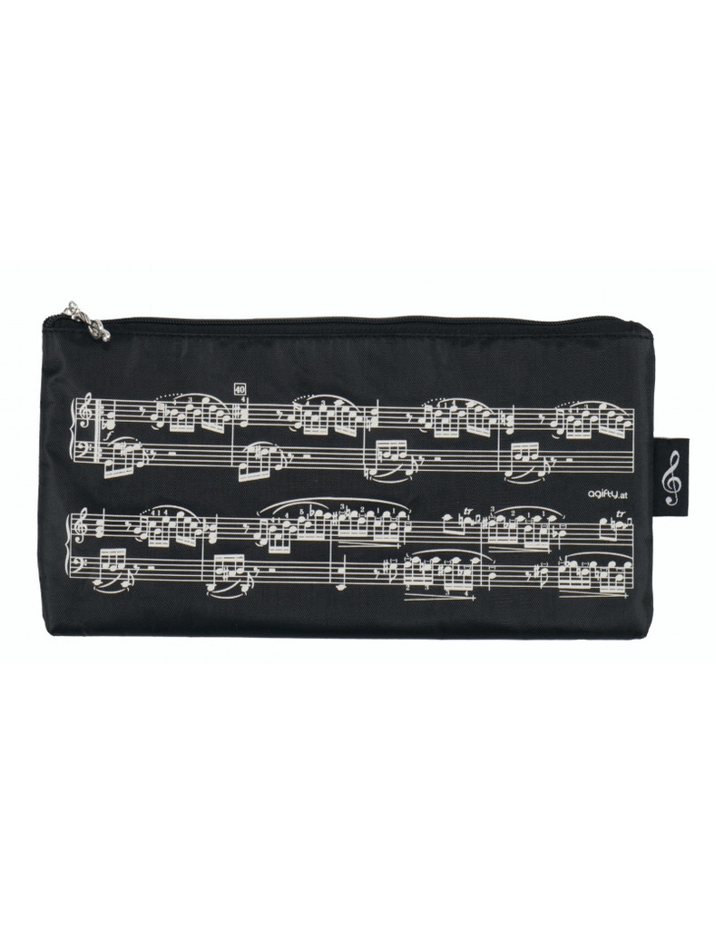 Pencil Case Notelines Black/White