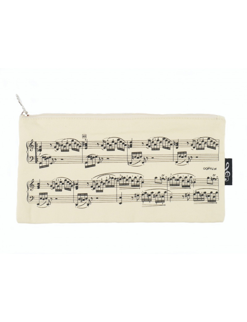 Pencil Case Notelines Creme/Black