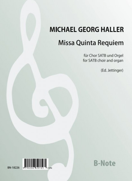 Missa Quinta "Requiem" op. 9 - Fassung für SATB und Orgel