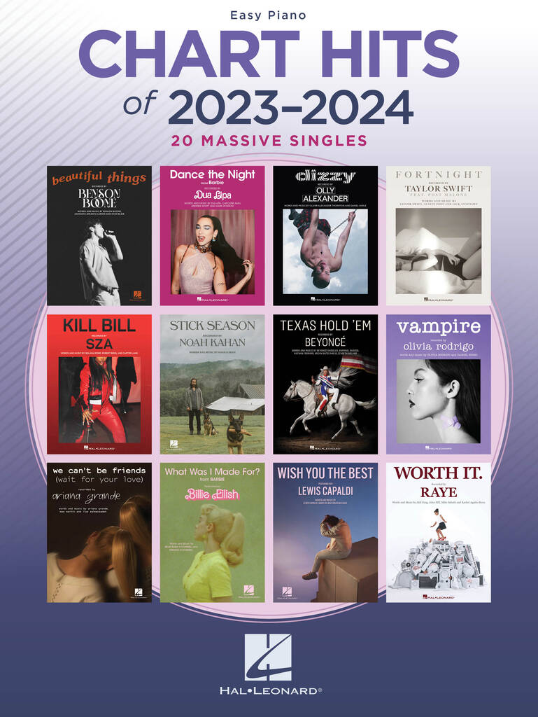 Chart Hits of 2023-2024 Easy Piano