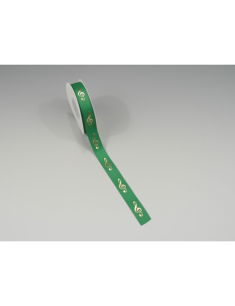 Ribbon G-Clef green/golden