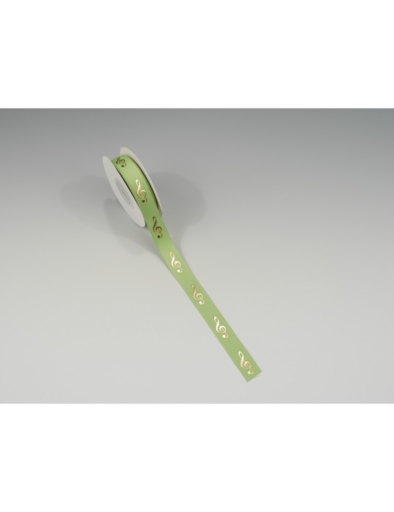 Ribbon G-Clef apple green/golden