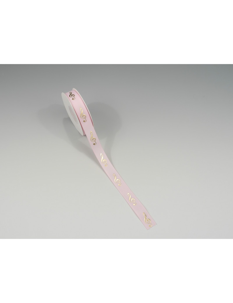 Ribbon G-Clef pink/golden