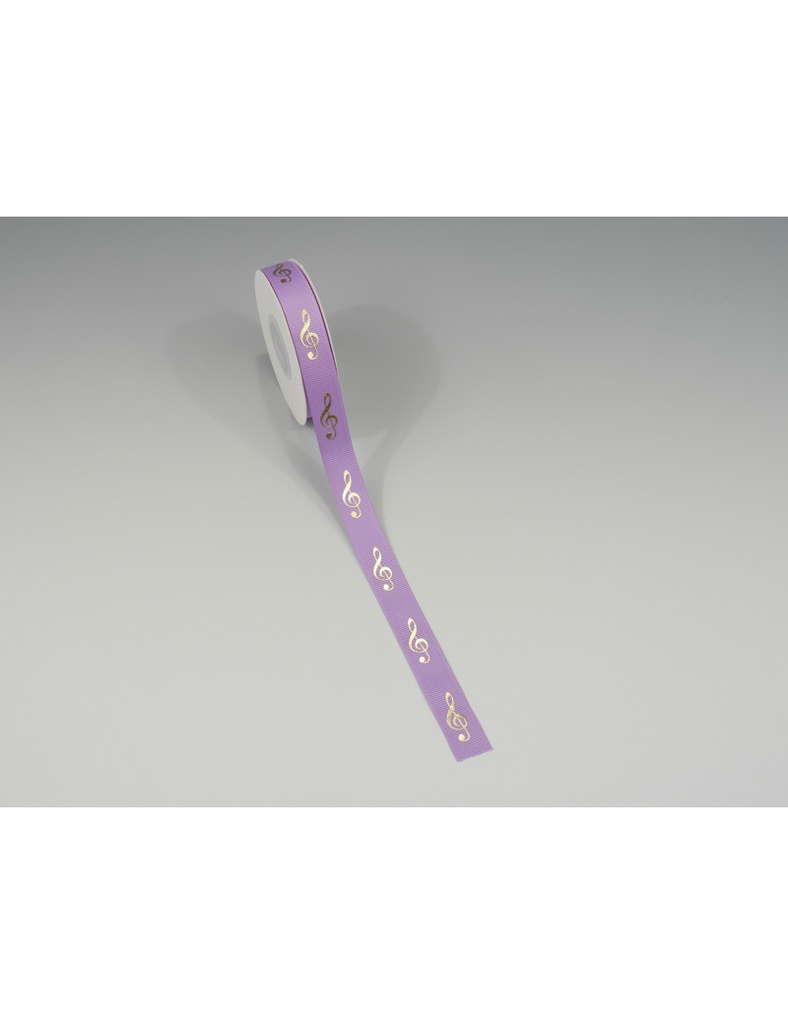 Ribbon G-Clef purple/golden