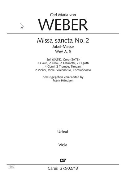 Missa Sancta Nr. 2 G-Dur (Jubelmesse), WeV A.5