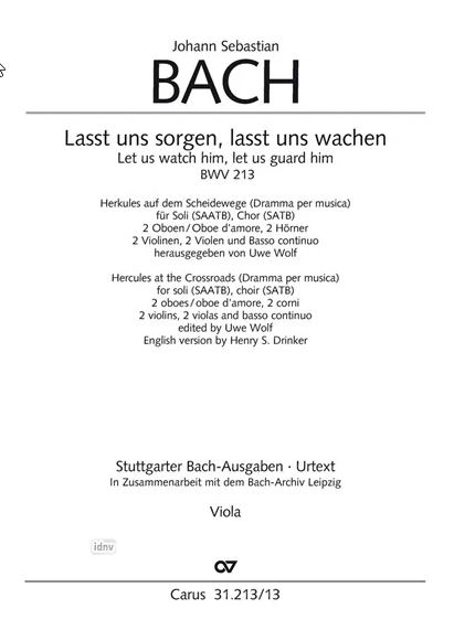 Lasst uns sorgen, lasst uns wachen BWV 213