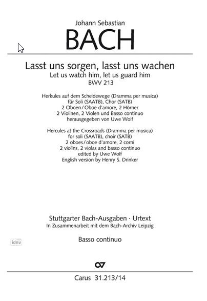 Lasst uns sorgen, lasst uns wachen BWV 213