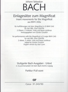 Einlagesätze zum Magnificat, aus BWV 243a