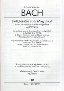 Einlagesätze zum Magnificat, aus BWV 243a