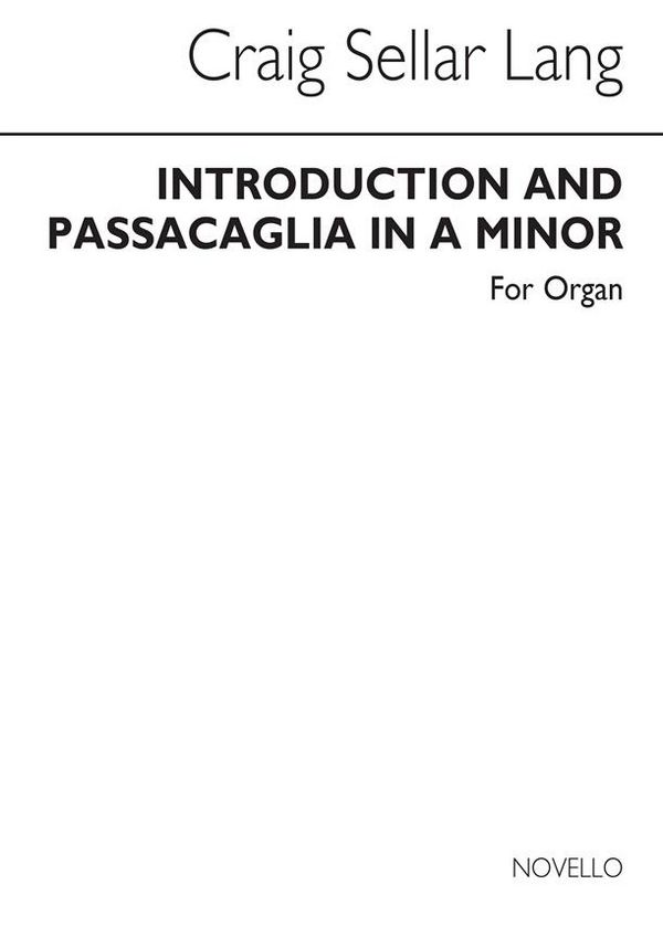 Introduction and Passacaglia in a-moll