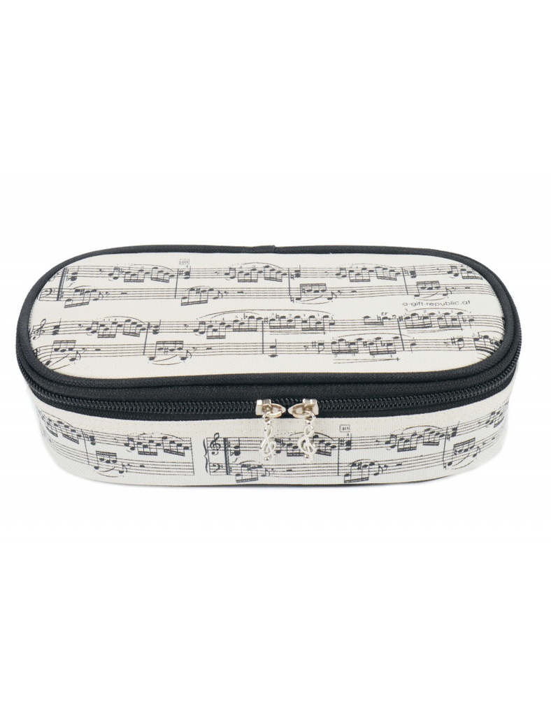 Pencil Case Notelines creme/black