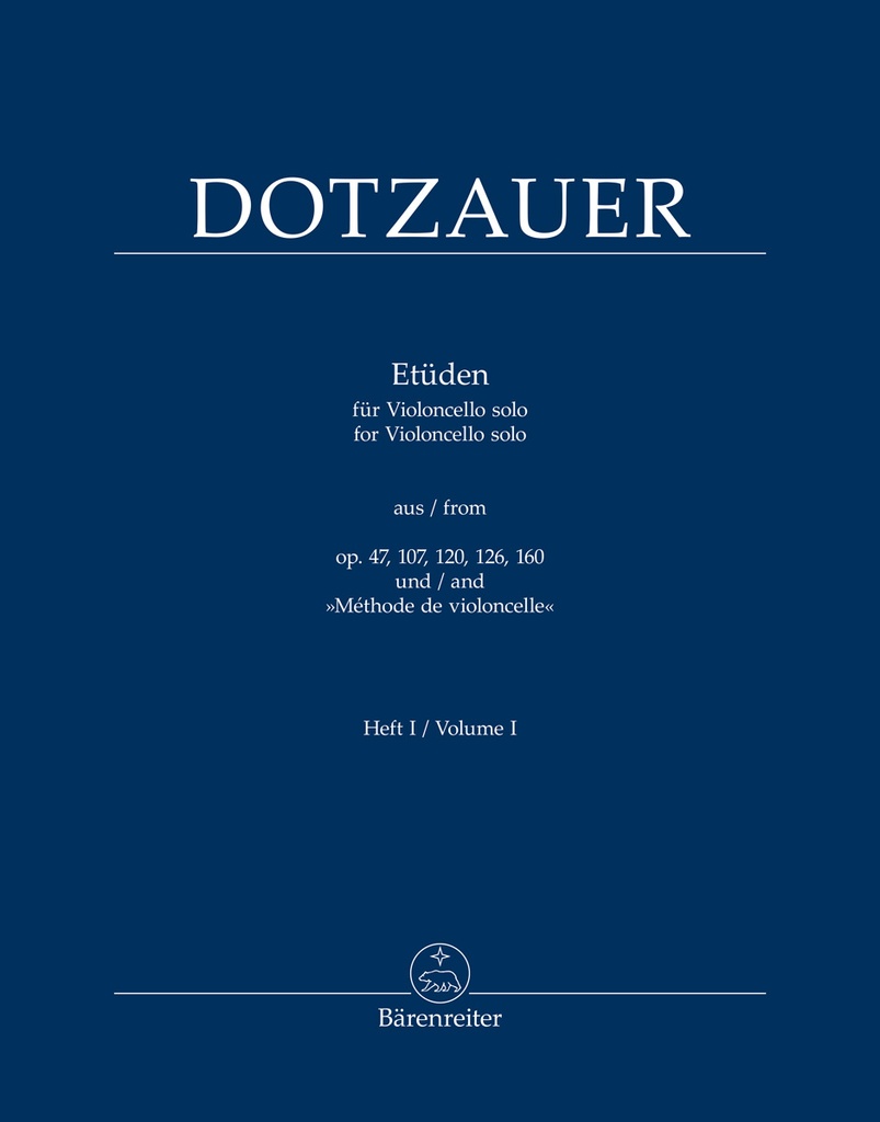 Etüden aus op. 47, 107, 120, 126, 160 und "Methode de violoncelle" Heft 1