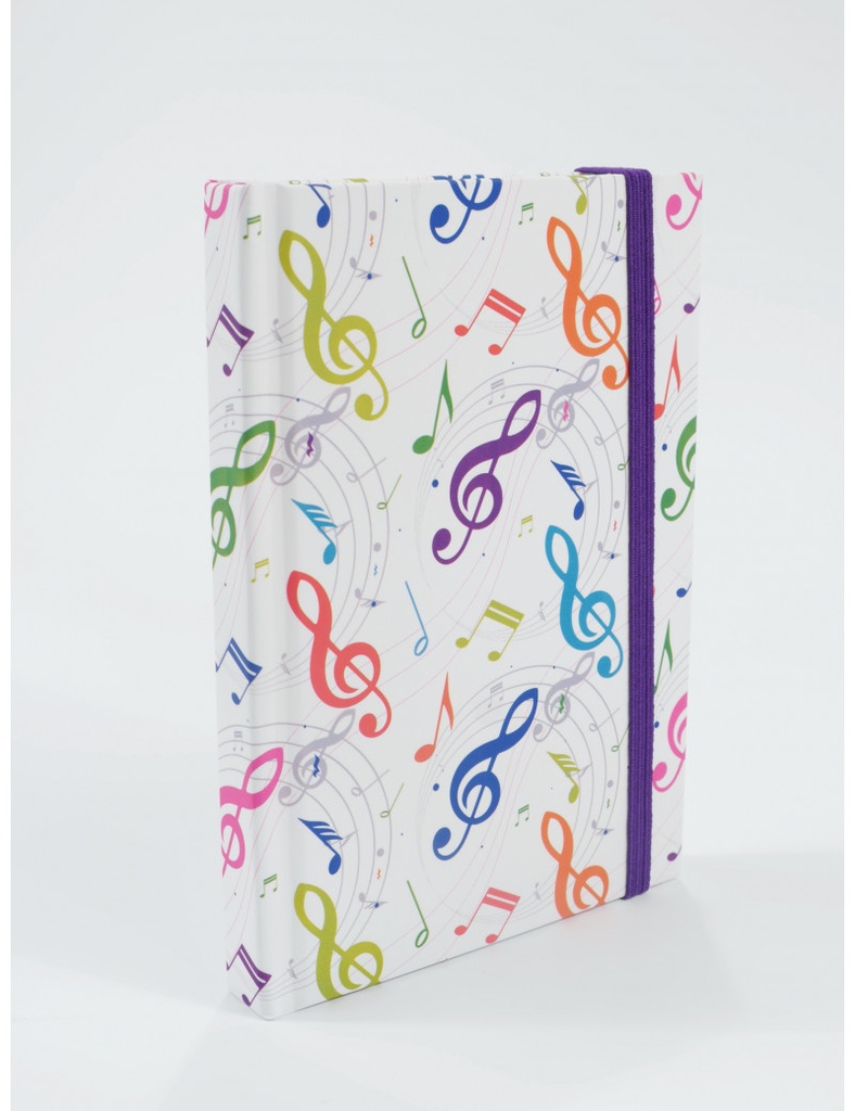 Notebook Treble Clef Colourful A6