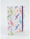 Notebook Treble Clef Colourful A6