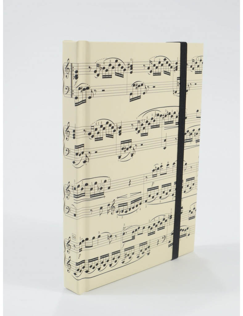 Notizbuch Notenblatt creme A6