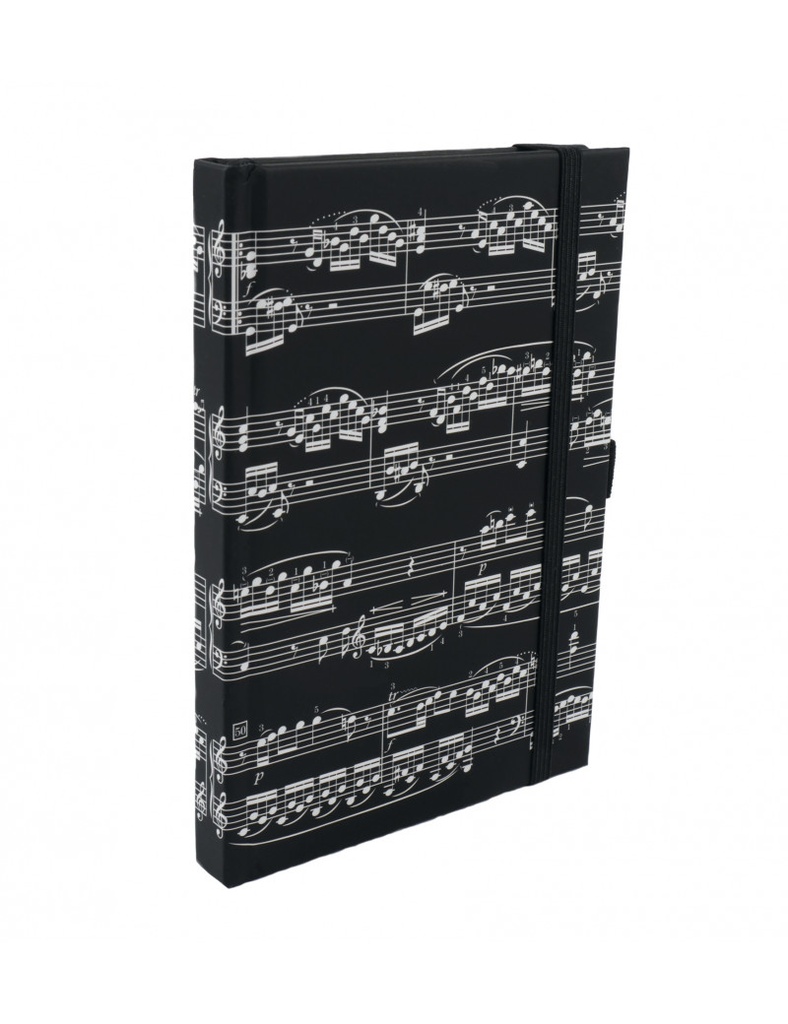 Notebook Sheet Music Black A6
