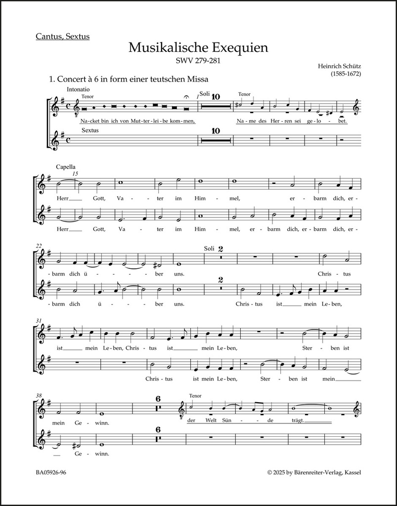 Musikalische Exequien SWV 279-281