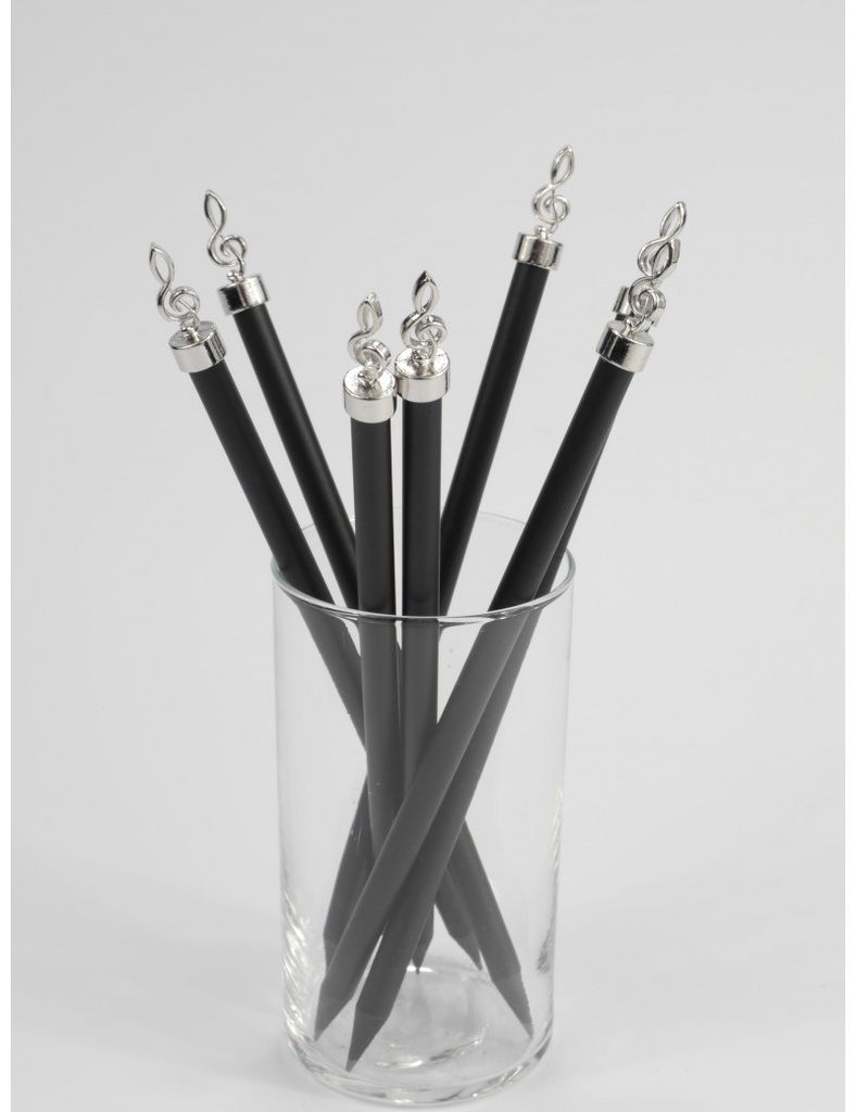 Bleistift mit Violinschlüssel-Charm Silber