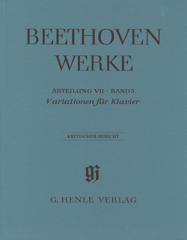 Variationen für Klavier - Reihe VII, Band 3, krit. Bericht