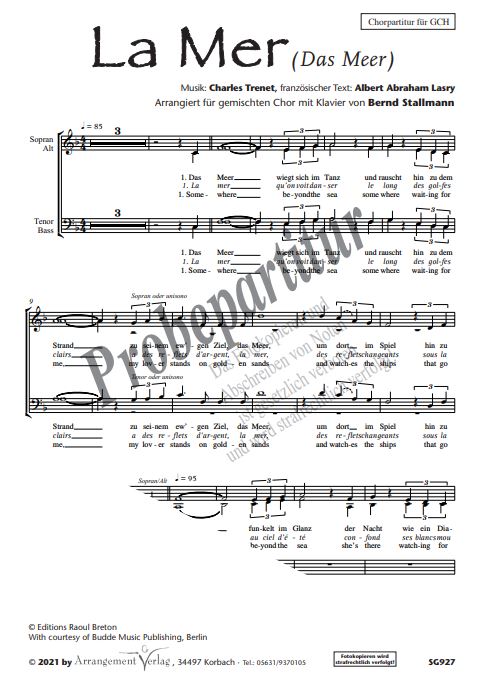 La Mer / Das Meer / Beyond the sea