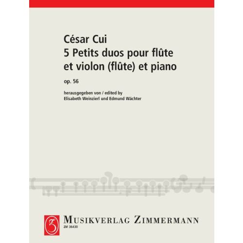 5 Petits Duos für Flöte und Violine und Klavier op. 56