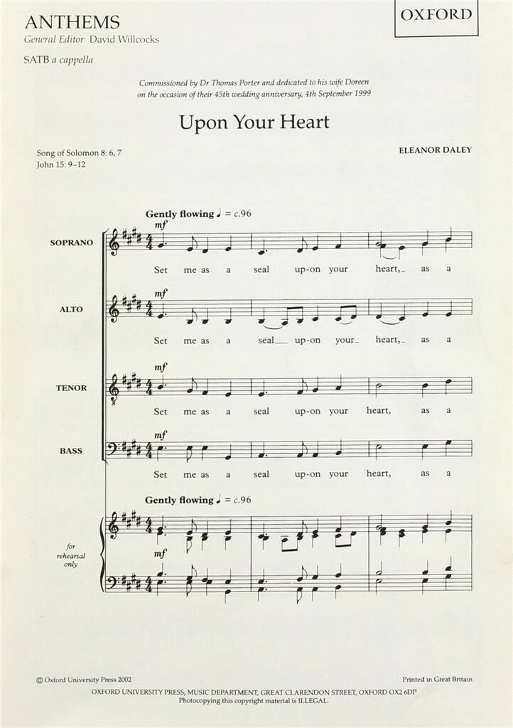 Upon your heart