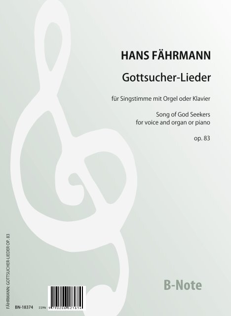 Sechs Gottsucher-Lieder op. 83