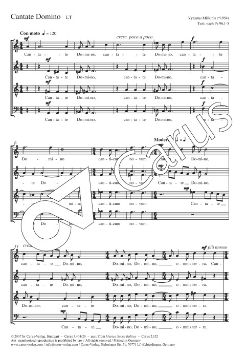 Cantate Domino (Canticum novum 1990)