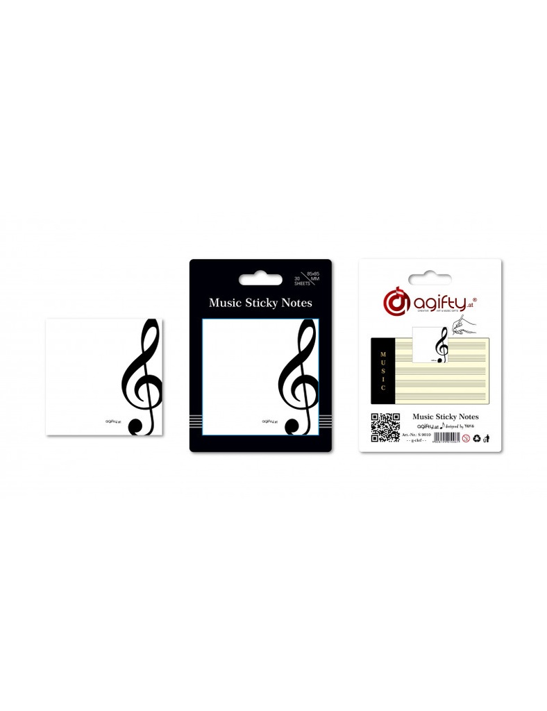 Haftnotizen Musik Violinschlüssel